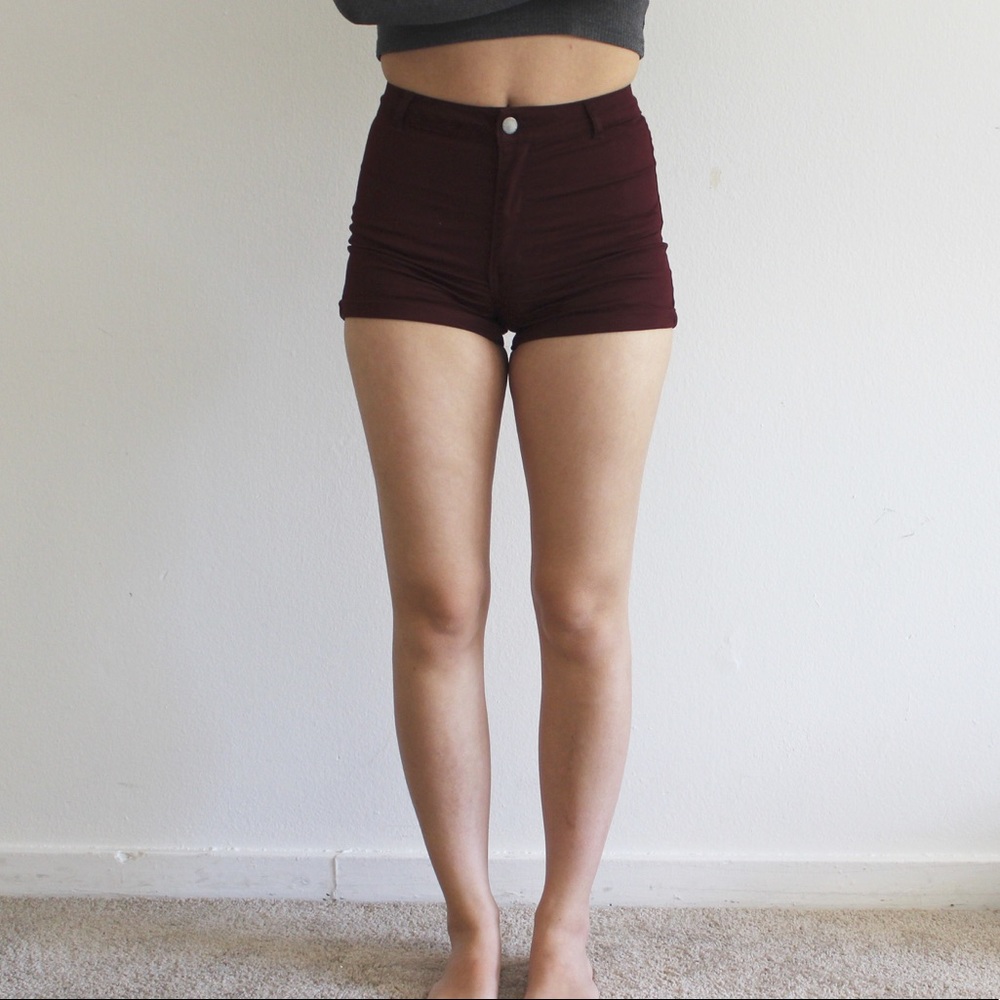 Wine red shorts